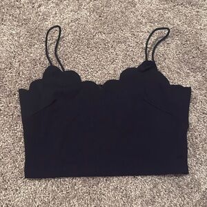 Black Crop Tank Top